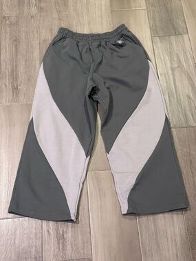 Lusiant Women’s Size Small Gray Two-Tone Athletic Sweatpants Wide leg